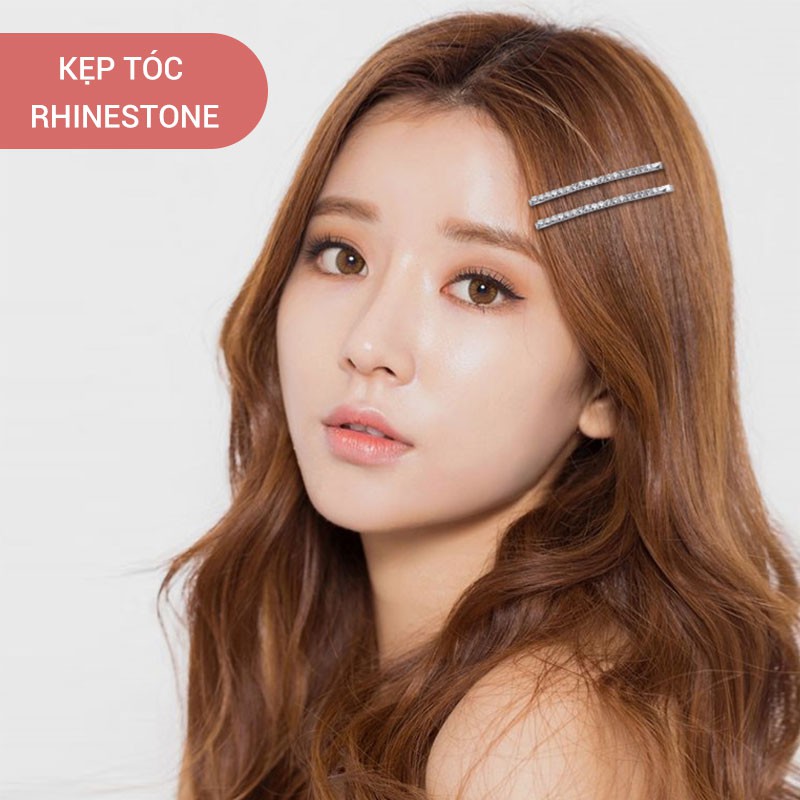 [HÀNG CÓ SẴN] Kẹp tóc đính hạt, pha lê sáng bóng phụ kiện trang sức