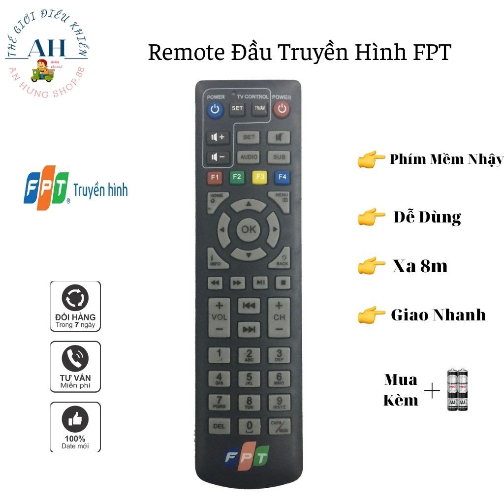 Điều khiển đầu thu tivi FPT-Remote sử dụng đầu thu tivi FPT