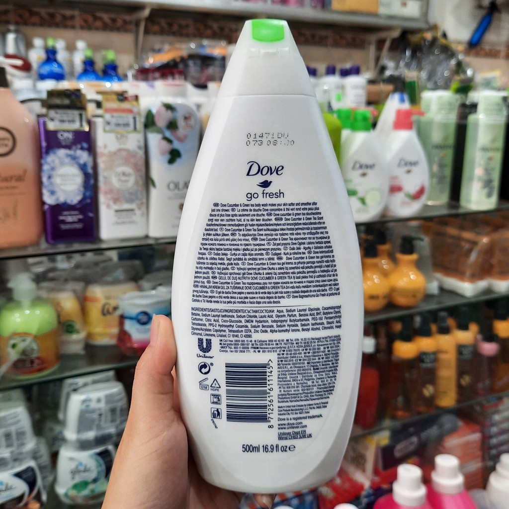 Sữa tắm dưỡng ẩm da hương dưa leo và trà xanh 500ml