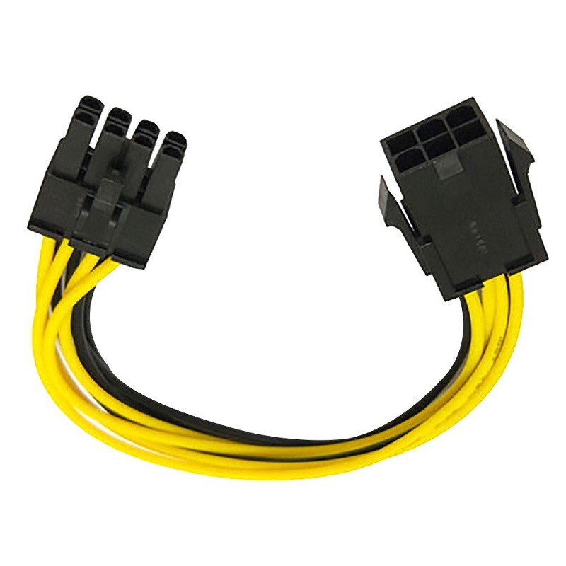 Cáp chuyển nguồn điện 6 pin sang 8 pin cho card đồ họa - Jack cấp nguồn 6 pin sang 8 pin cho VGA