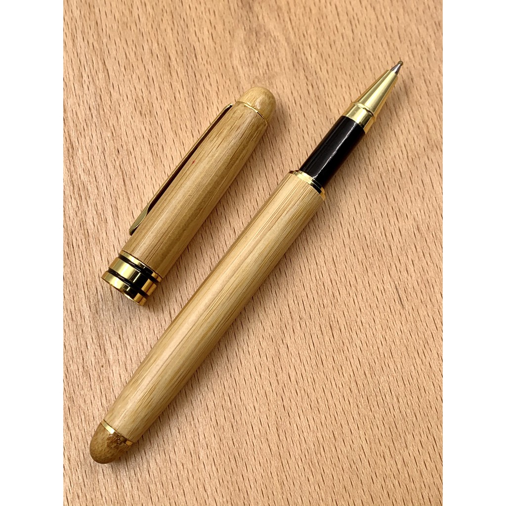Bút ký bằng gỗ tre, làm quà tặng học sinh, văn phòng, mua kèm bút bi bút chì bút máy bút mực.