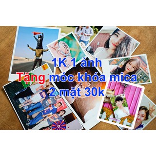 Ảnh 6x9 1k tặng thêm 1 móc khóa mica 30k