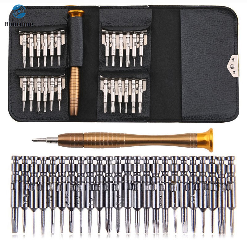 ✿♥▷ 25pcs Screwdriver Mini Repair Precision Tool Kit Set Portable For Eyeglasses Laptop Watch