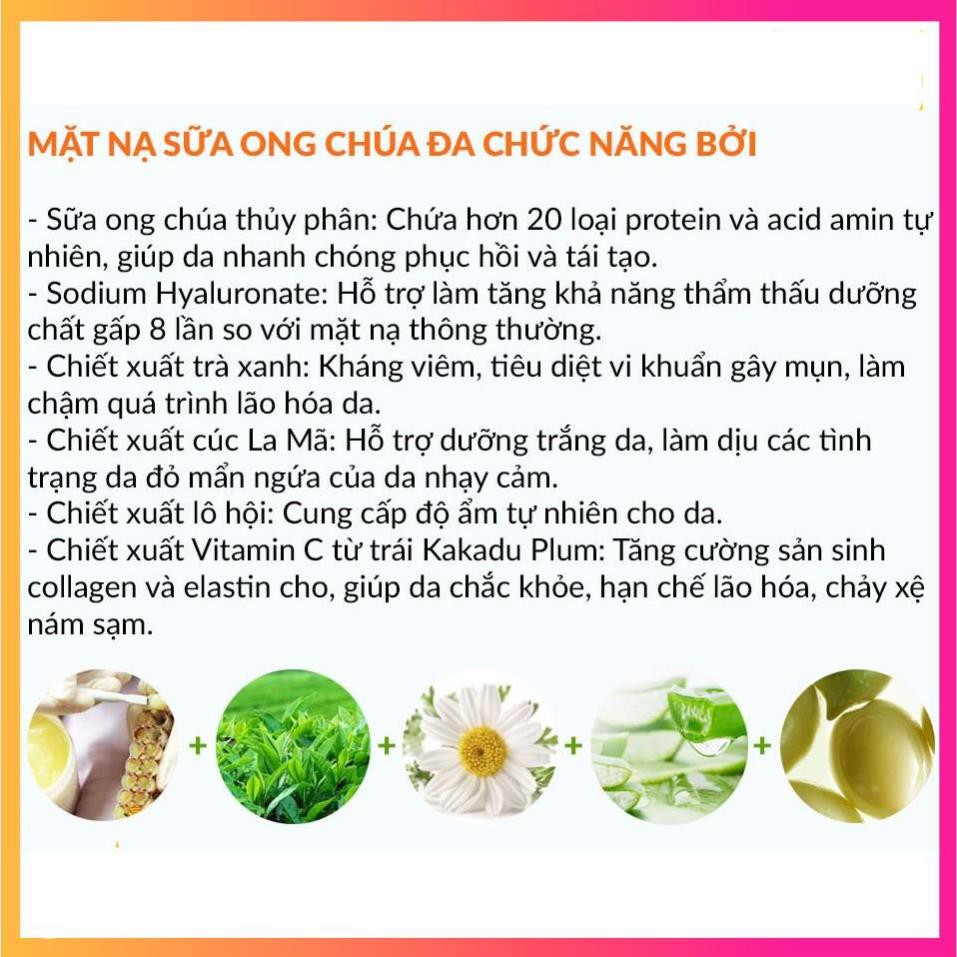 Mặt Nạ Tơ Lụa Sữa Ong Chúa Ngừa Mụn Sáng Da LaFla Plant Mask 20gr | Thế Giới Skin Care