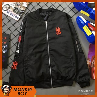 Áo khoác bomber thiết kế Unisex N.Y phối dây độc đáo