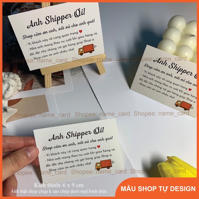Tem dán cảm ơn shipper, decal nhãn dán
