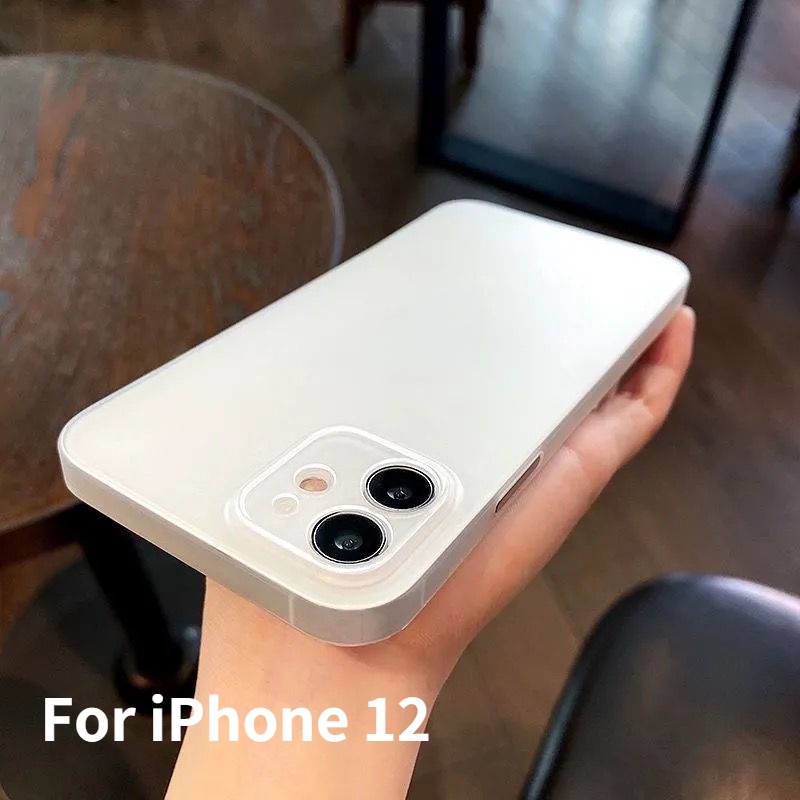 Ốp điện thoại mặt nhám siêu mỏng 0.4mm cho iPhone 12 Mini 11 Pro Max X XS XR 7 8 Plus SE 2020