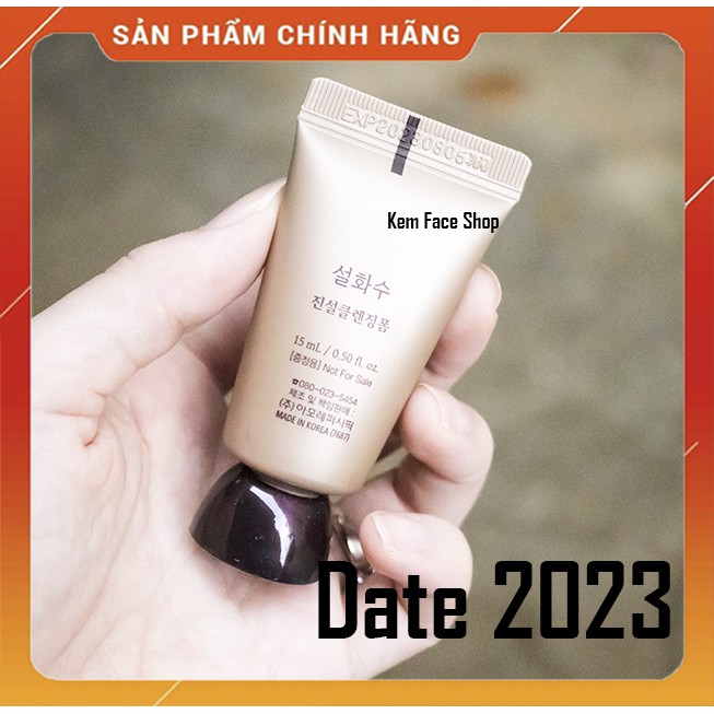 [Full Box] 5 TUÝP SỮA RỬA MẶT SULWHASOO CHỐNG LÃO HOÁ THÔNG ĐỎ 15ml