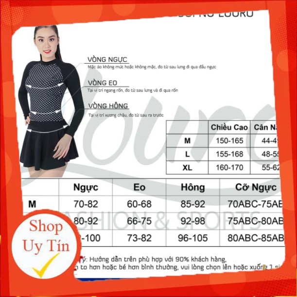 Áo bơi nữ 2 mảnh liền kín đáo Louro, kiểu bikini đi biển tay ngắn chun eo tay bồng phong cách đồ bơi hàn quốc - SW06