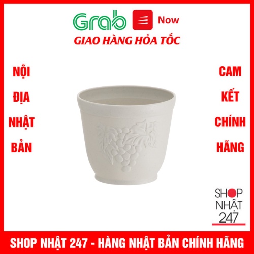 [Hỏa Tốc HN] Chậu hoa tròn màu trắng 20cm Nội địa Nhật Bản