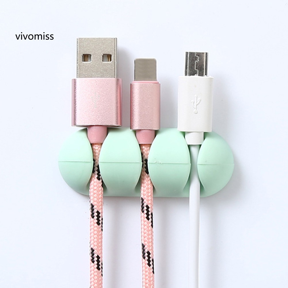 Set 2 miếng giữ cố định dây cáp USB từ silicon