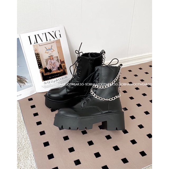 Boot nữ cổ thấp da mềm gót 5cm