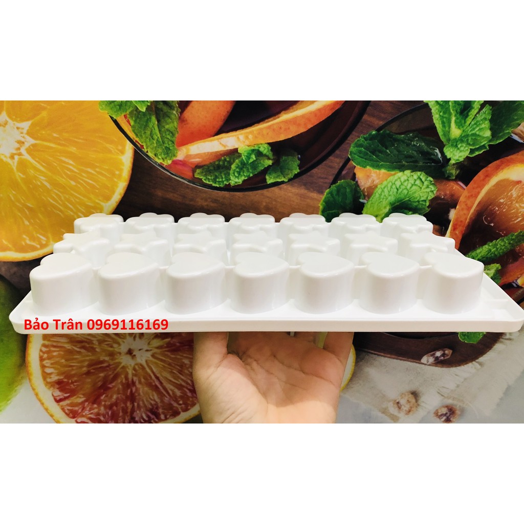 Khay làm topping trà sữa trái tim, ngôi sao, hoa mai 36 viên HPL36 -  Khay làm thạch nhựa Hồng Phát