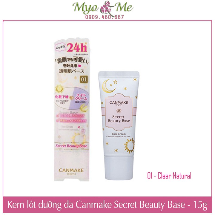 Kem lót dưỡng da Canmake Secret Beauty Base - Clear Natural 15g