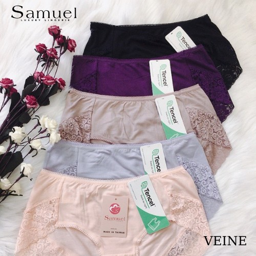 Quần lót nữ SAMUEL VEINE nhập khẩu Đài Loan Lưng cao vải Tencel cao cấp mềm mại hút ẩm chống mồ hôi