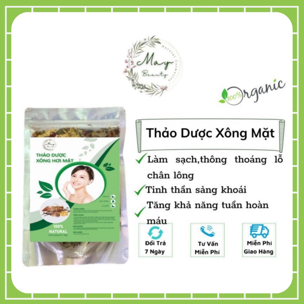 Thảo dược xông mặt - lá thảo dược xông mặt gia truyền gói 100gr organic handmade