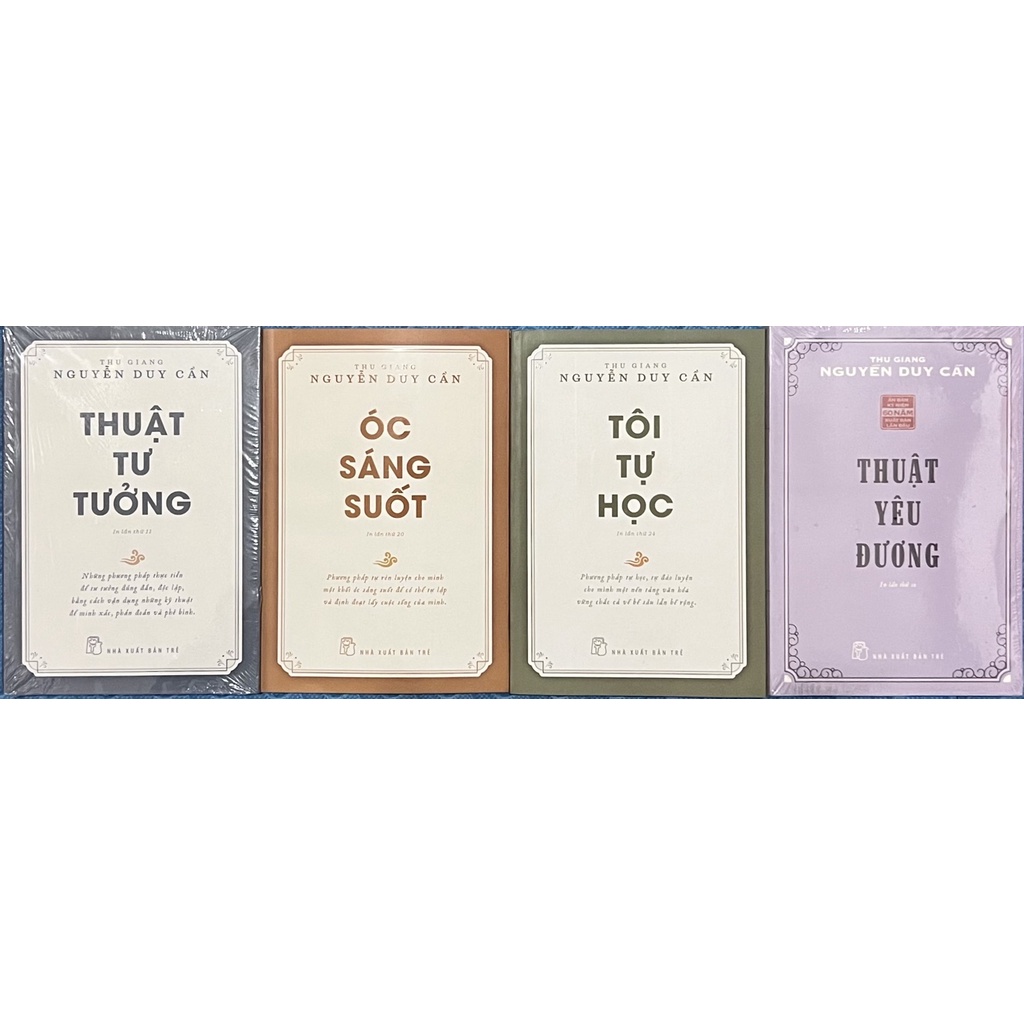 Sách - (Combo 4 cuốn) Óc Sáng Suốt - Tôi Tự Học - Thuật Yêu Đương - Thuật Tư Tưởng