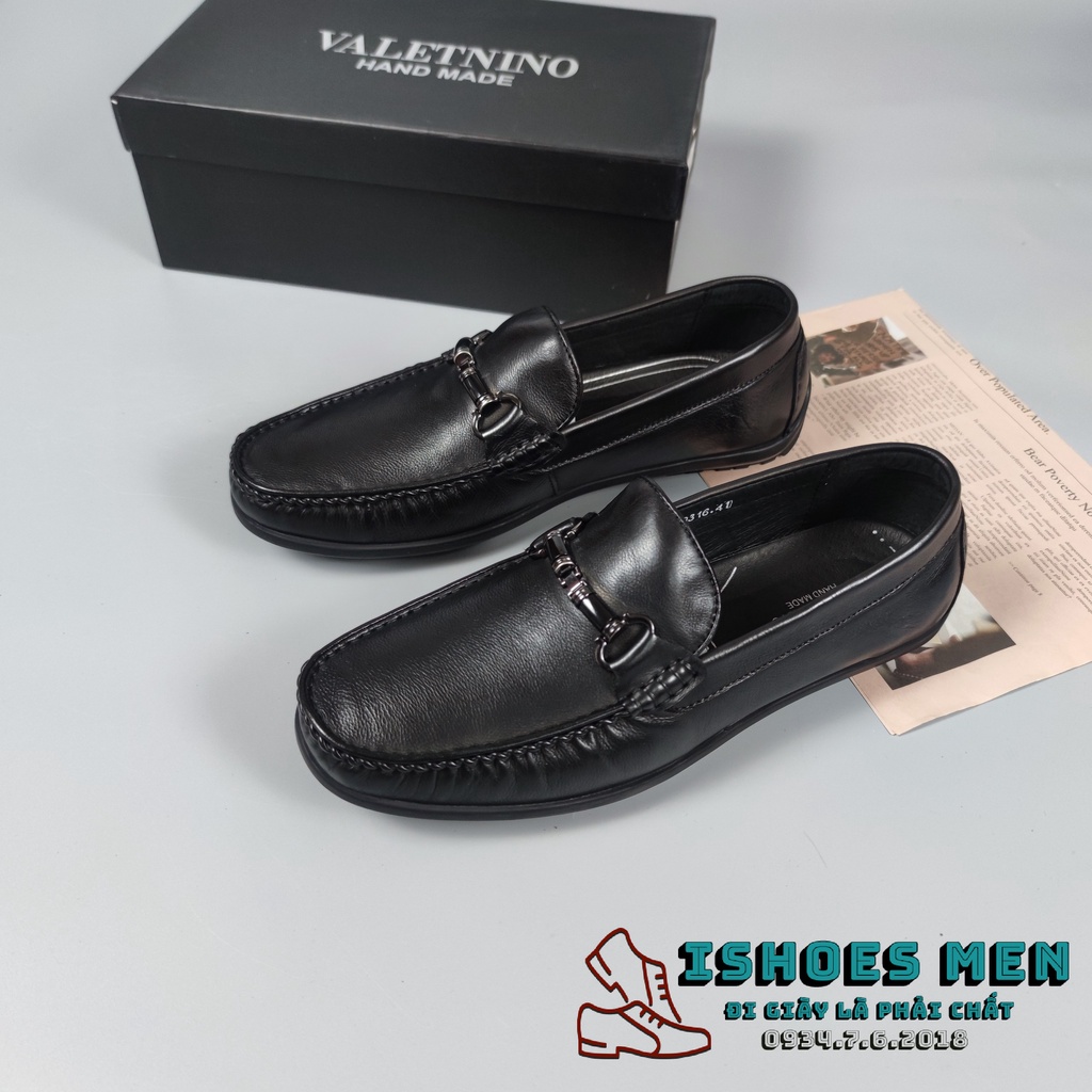 Giày Lười Moca Nam VALETNINO HANDMADE Da Dê Siêu Mềm Nhập Khẩu Quảng Châu Cao Cấp Full Box MS F19316