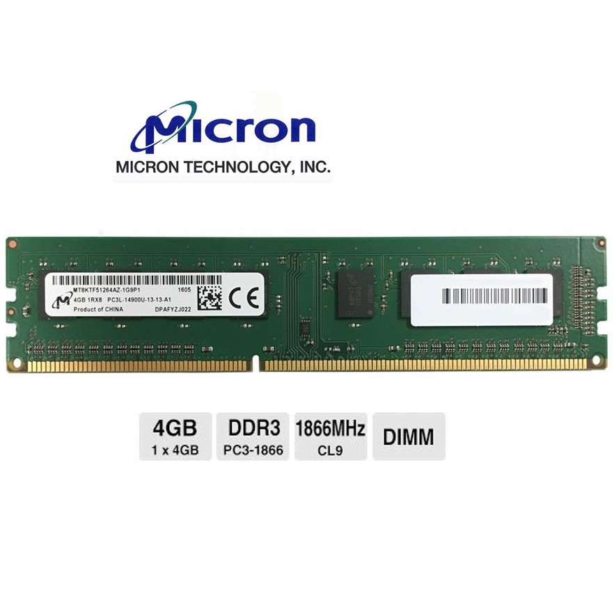 Ram Micron 4GB PC3L-14900 DDR3 bus 1866MHz | BigBuy360 - bigbuy360.vn