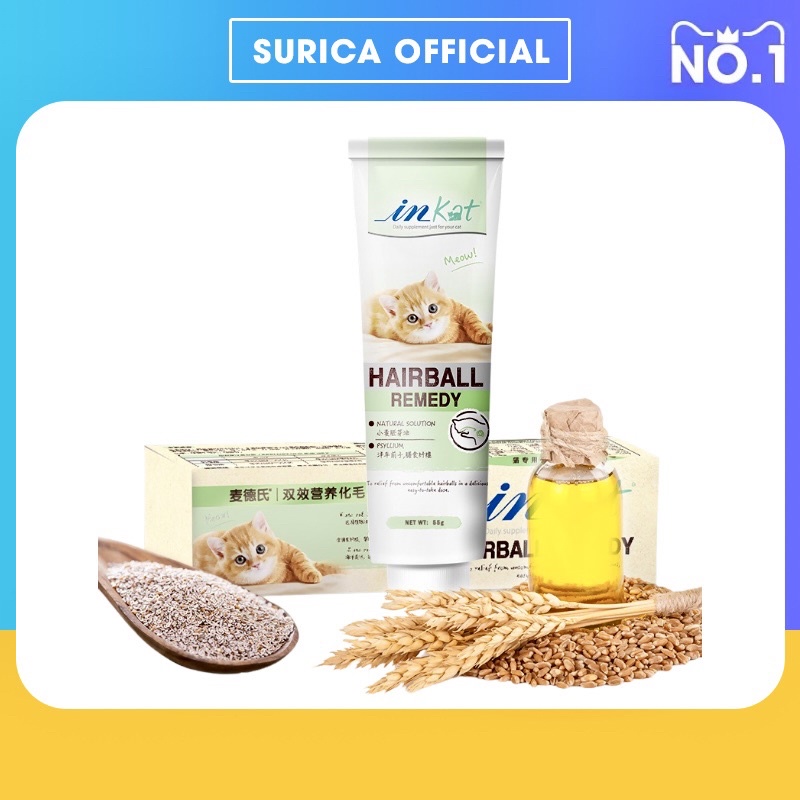 Gel tiêu búi lông InKat, phòng tránh tắc ruột và bệnh tật ở mèo