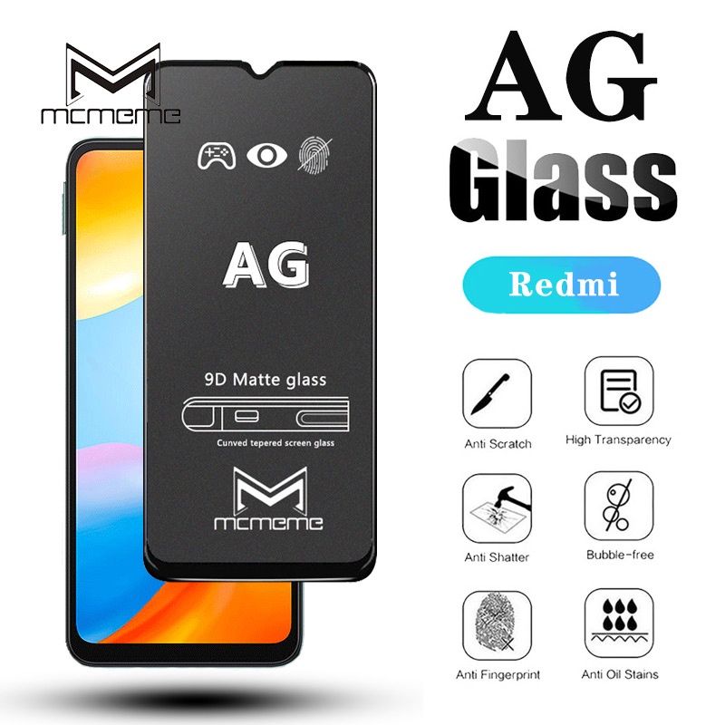 Miếng dán kính cường lực chống bám dấu vân tay và mồ hôi cho Xiaomi Redmi 13C 12 12C Note 13 12 12s A2+ A1 10 5G 10C 10A 9 9T 9A 9C 8A Note 11 11s 10s 9s 9 8 7 Pro 5G 4G