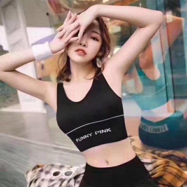 Áo Bra Thể Thao Pink cao cấp Có Mút Nâng Ngực. Free size 40-55kg
