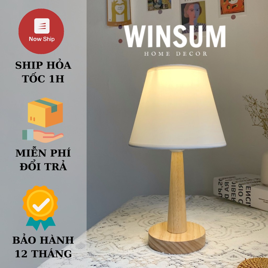 Đèn Ngủ Để Bàn Thân Gỗ Thông Phong Cách Scandinavian - Winsum.decor | BigBuy360 - bigbuy360.vn