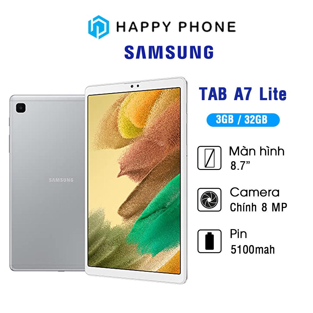 Máy tính bảng Samsung Galaxy Tab A7 Lite - Hàng Chính Hãng, Mới 100%, Nguyên seal