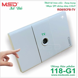 Ổ CẮM TV ÂM TƯỜNG - CÁP ĐỒNG TRỤC RG6/5CFB - 75 Ohm 118G1