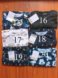 (Combo 6 bộ 370k/ ko chọn) Bộ carter's thu đông cho bé