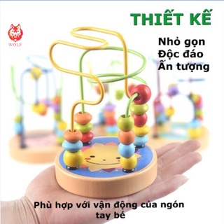 Đồ chơi giáo dục luồn hạt gỗ rèn luyện tư duy cho trẻ