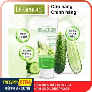 Sữa rửa mặt dưa leo Hàn Quốc Deoproce làm sạch sâu, phù hợp với mọi loại da, không gây kích ứng 170g