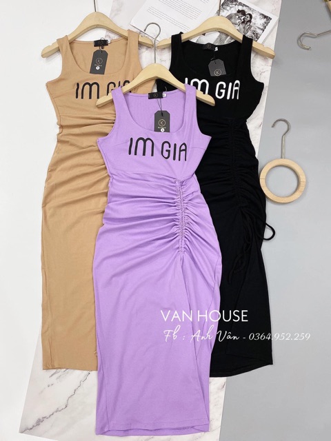 [Mã FAMAYWA2 giảm 10K đơn 50K] Đầm Body Dây Rút 1Bên I'm Gia Hình Thật Sp | BigBuy360 - bigbuy360.vn