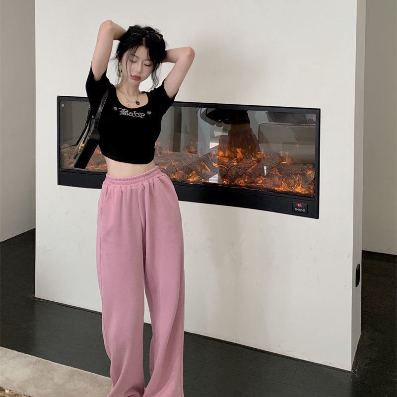 COZOK Bộ Áo Thun Ngắn Tay + Quần Dài Thời Trang Cá Tính Trẻ Trung