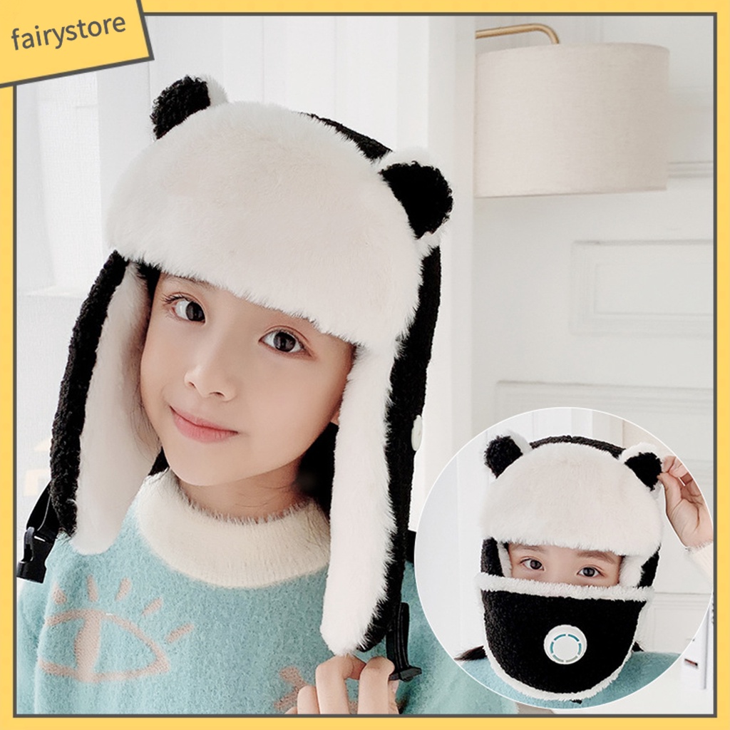 Mũ Trùm Đầu Kèm Khẩu Trang Giữ Ấm Cho Bé