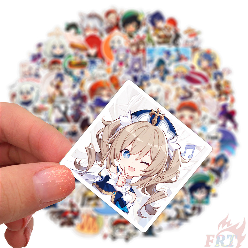 Set 100 nhãn dán Genshin Impact để trang trí vali/ máy tính xách tay/ ván trượt