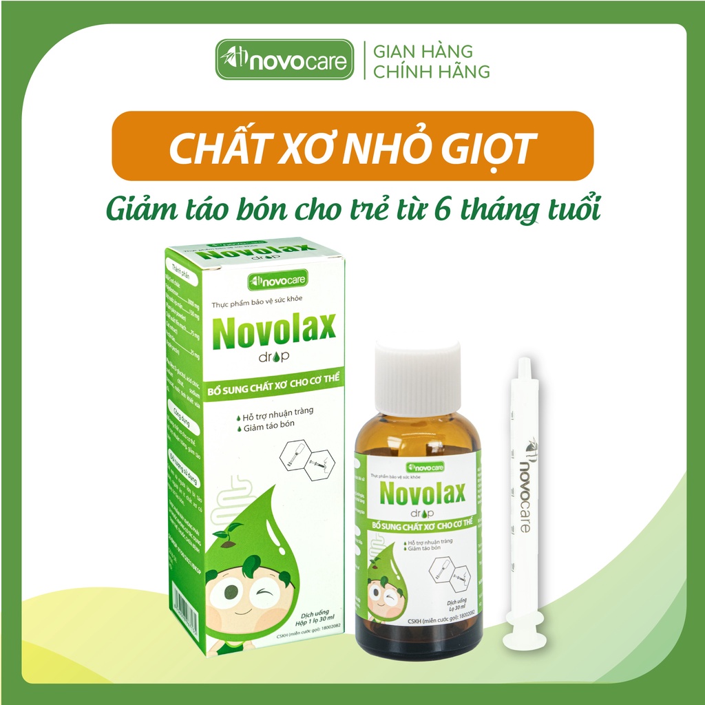 Chất Xơ Nhỏ Giọt Giảm Táo Bón - Novolax Drop - Bổ Sung Chất Xơ Hòa Tan Từ Thiên Nhiên, Nhuận Tràng, Giảm Táo Bón