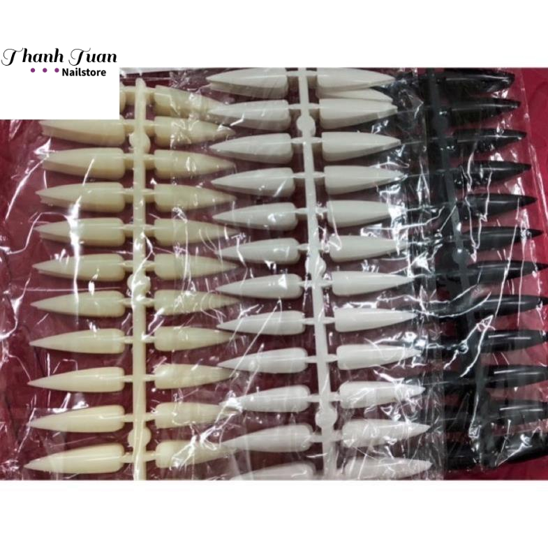 Móng Sơn Form Nhọn Tập Vẽ 240 Móng/10 Thanh/1 Túi - Phụ Kiện Làm Nail - Vỉ Móng Nhọn Tập Vẽ - Phụ Kiện Đồ Nail
