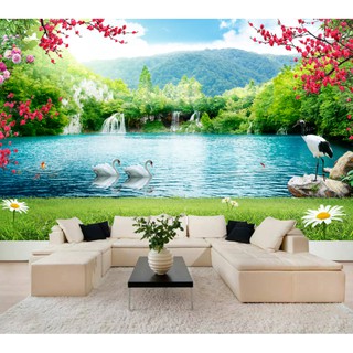 Tranh dán tường 3d trang trí phòng khách phòng ngủ hiện đại,Phong cảnh sơn thủy hữu tinh (tích hợp sẵn keo) MS1380925748