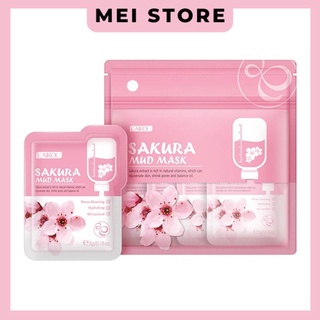Túi 12 Gói Mặt Nạ Ngủ Hoa Anh Đào Sakura Mud Mask Laikou