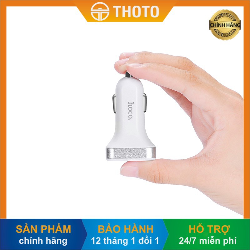 [Thoto Shop] Tẩu sạc nhanh điện thoại trên ô tô HOCO Z3 | màn LED | 2 cổng USB - hàng chính hãng