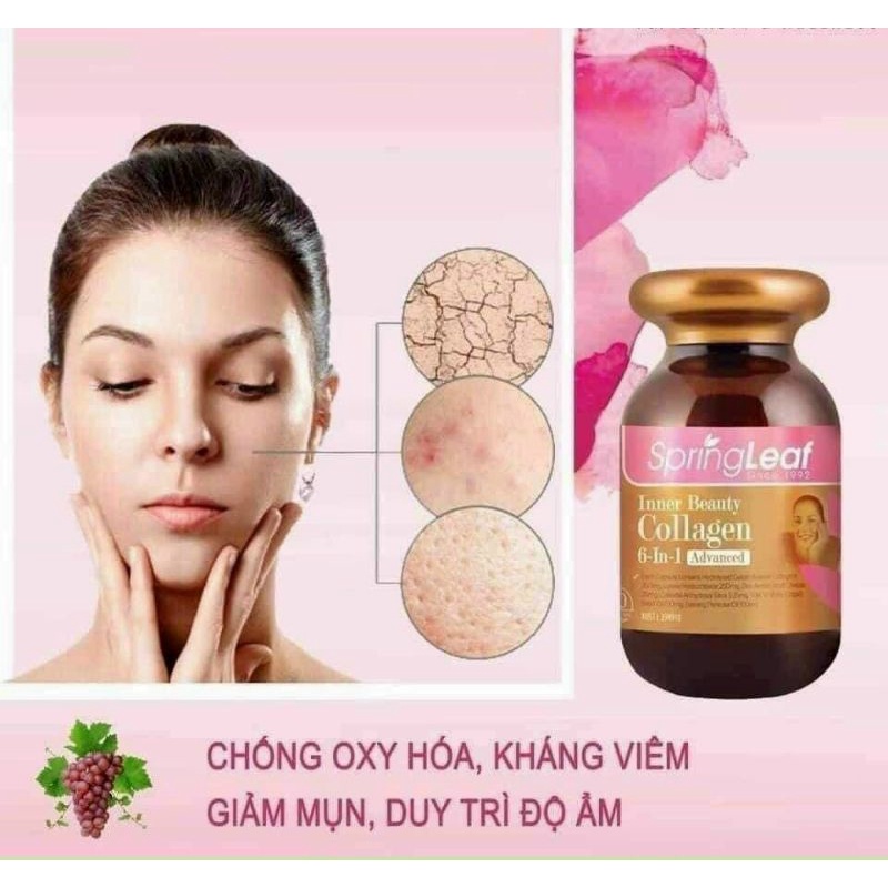 COLLAGEN SPRINGLEAF INNER BEAUTY 6 IN 1 HỘP 180 VIÊN VÀ 90 VIÊN | Thế Giới Skin Care