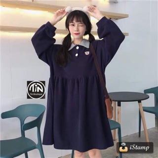 Váy babydoll thỏ thêu