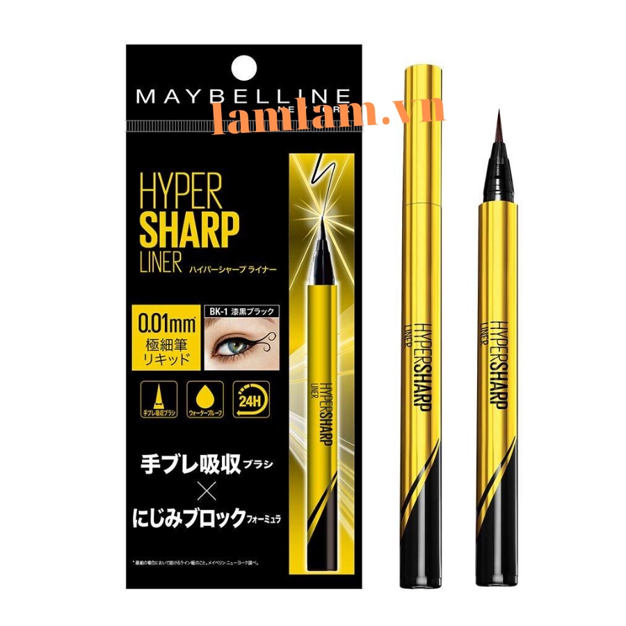 Bút Kẻ Mắt Nước Sắc Mảnh Maybelline HyperSharp Liner Màu Đen 0.5g