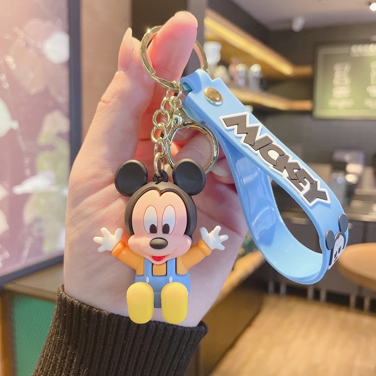 DISNEY Móc Khóa Gắn Mặt Hình Chuột Mickey Minnie Dễ Thương Cho Bé