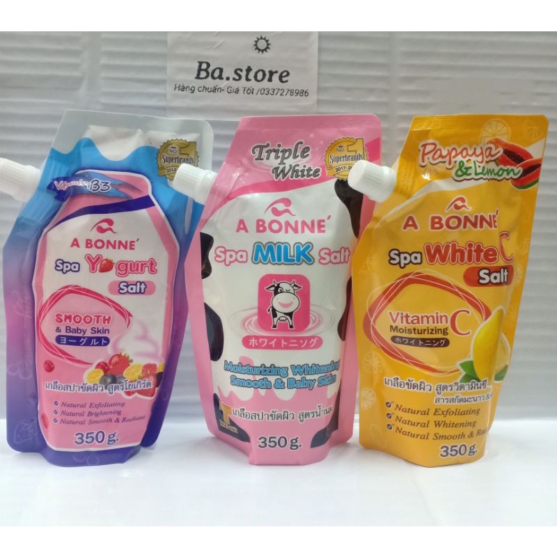 combo 50 gói muối tắm sữa bò Abonne Thái Lan