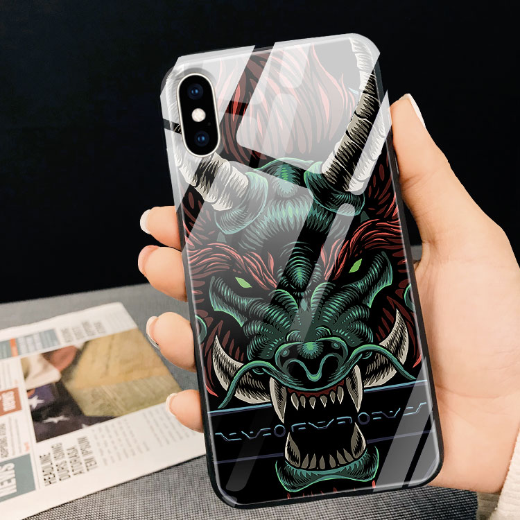 Ốp Lưng Kính Cường Lực Iphone In Hình Illustrator RETAILSY Iphone 5S Se 6 6S 7 8 Plus Iphone 12 Iphone 12 Pro Max