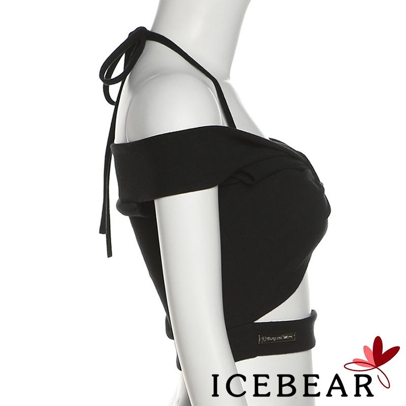 Áo Croptop Trễ Vai Màu Sắc Trơn Thiết Kế Cột Dây Nơ Thời Trang Mùa Hè Dành Cho Nữ