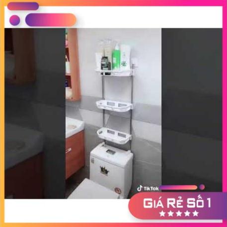 ( Đắt Sắt Ra Miếng ) Kệ nhà tắm 3 tầng đa năng áp tường