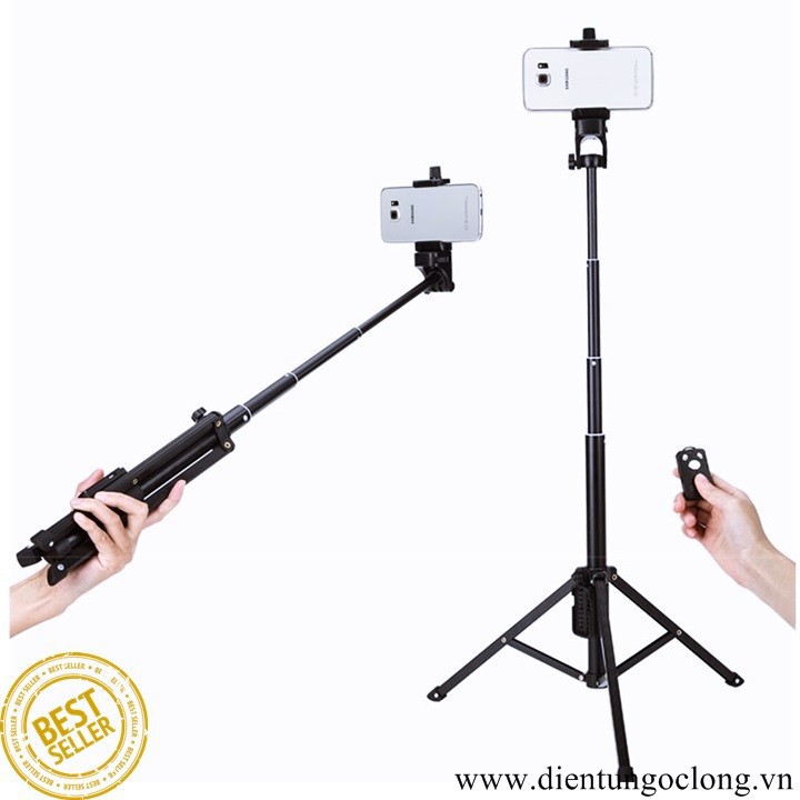 GẬY SELFIE CHỤP HÌNH 3 CHÂN 2IN1 YUNTENG YT-1688